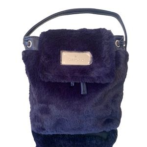 Swarovski Bags Swarovski Blue Fur Backpack Purse Mini Poshmark